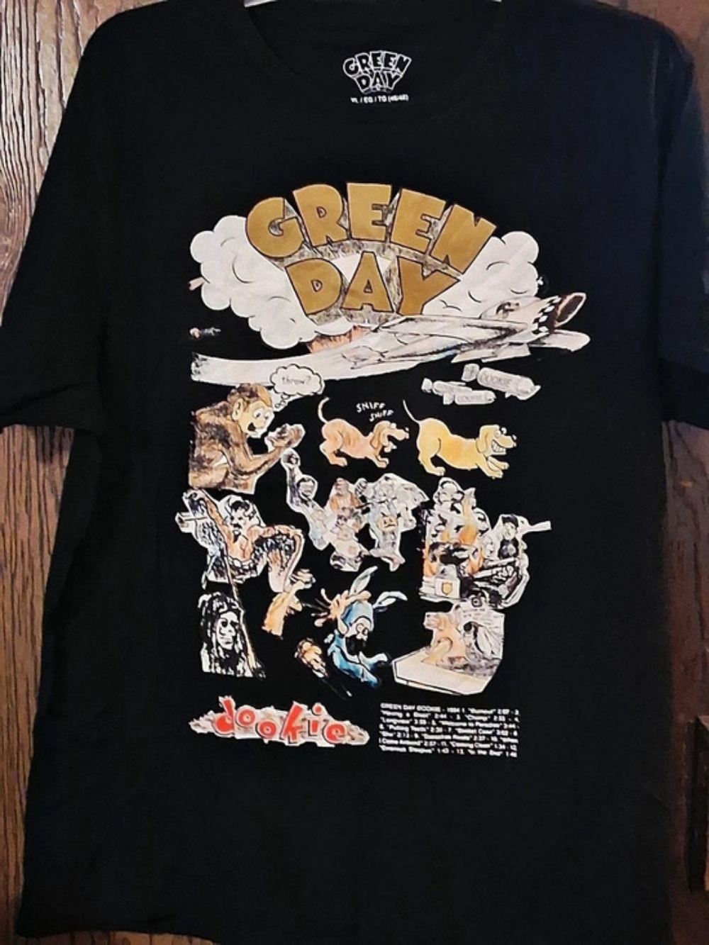 Green Day Dookie Album Cover T-Shirt Black